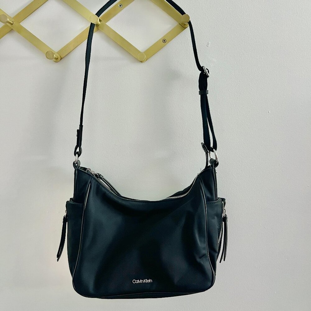 Calvin Klein nylon tote in black, NWOT